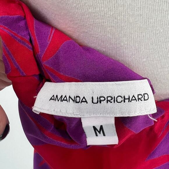Amanda Uprichard Silk Pink and Purple Strapless Top Size Medium - Picture 5 of 5